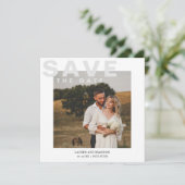 Moderne Foto Save the Date Card (Stehend Vorderseite)