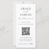 Moderne Foto-Save-the-Date-Einladung mit QR-Code (Rückseite)