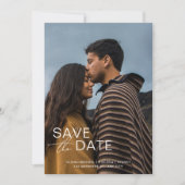 Moderne Foto-Save-the-Date-Hochzeit Einladung (Vorderseite)