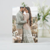 Moderne Foto Save-the-Date Hochzeit Save The Date (Stehend Vorderseite)