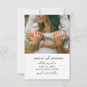 Moderne Foto Save-the-Date Hochzeit Save The Date (Rückseite)