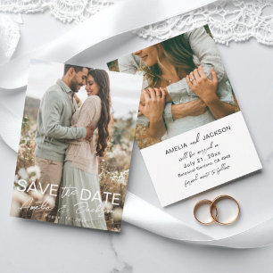 Moderne Foto Save-the-Date Hochzeit Save The Date