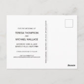 Moderne Foto-Save the Date-Verlobung Postkarte (Rückseite)