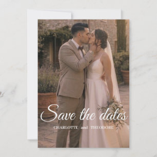 Moderne Foto-Save-the-Dates Elegante Hochzeitsvo Save The Date