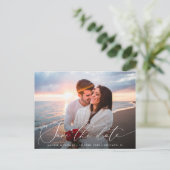 Moderne Foto schicken Skript Hochzeit speichern da Postkarte (Stehend Vorderseite)