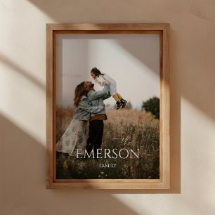 Moderne Foto-Schriftfamilien-Andenken-Wandkunst Poster