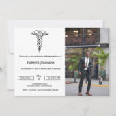 Moderne Foto Schule für Medizin Abschluss Ankündigung (Vorderseite)