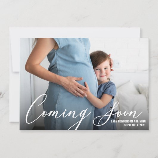 Moderne Foto-Schwangerschaft Ankündigung (Vorderseite)