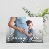 Moderne Foto-Schwangerschaft Ankündigung (Stehend Vorderseite)