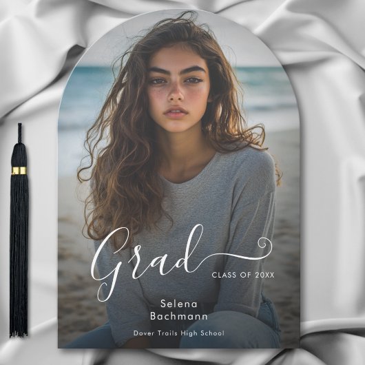 Moderne Foto Script Abschluss Ankündigung