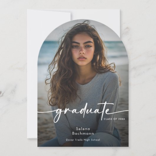 Moderne Foto Script Abschluss Ankündigung (Vorderseite)