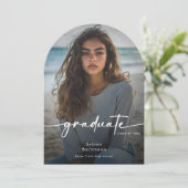 Moderne Foto Script Abschluss Ankündigung (Stehend Vorderseite)