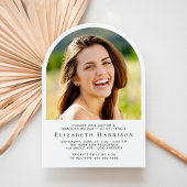 Moderne Foto Script Arch Graduation Party Einladung