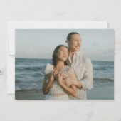 Moderne Foto Script Calligraphy Wedding Save The Date (Rückseite)