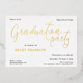 Moderne Foto Script Class of 2024 Abschluss Real Folieneinladung (Vorderseite)