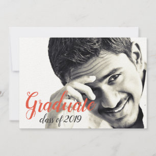 Moderne Foto Script Graduation Party Einladung