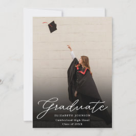 Moderne Foto Script Graduation Party Einladung