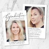Moderne Foto Script Graduation Party Einladung