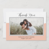 Moderne Foto- & Script-Hochzeit dank Karte (Vorderseite)