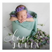 Moderne Foto Script-Liebe Poster (Vorderseite)