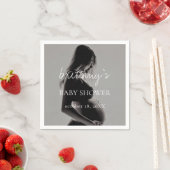 Moderne Foto Script Typografie Kinderdusche Serviette (Beispiel)