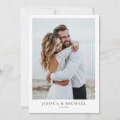 Moderne Foto Script Wedding Danke Card (Vorderseite)