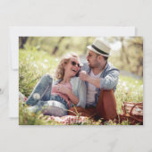 Moderne Foto Script Wedding Save The Date (Rückseite)