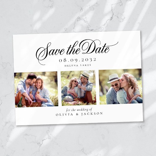 Moderne Foto Script Wedding Save The Date
