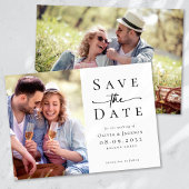 Moderne Foto Script Wedding Save The Date