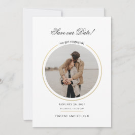 Moderne Foto Script Wedding Save The Date