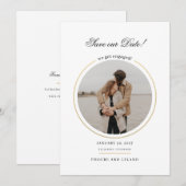 Moderne Foto Script Wedding Save The Date (Vorne/Hinten)