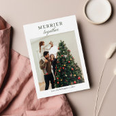 Moderne Foto Script Weihnachtskarte