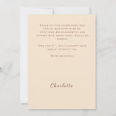 Moderne Foto-Sekt Abschluss Sie hat es geschafft Dankeskarte (Rückseite)