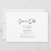 Moderne Foto-Skriptereihen speichern das Datum Save The Date (Rückseite)