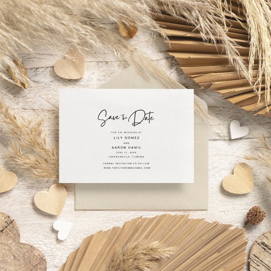 Moderne Foto-Skriptereihen speichern das Datum Save The Date