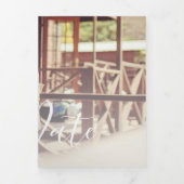 Moderne Foto-Skriptereihen speichern die Datumskar Dreifach Gefaltete Ankündigung (Cover)