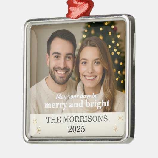 Moderne Foto-Snowflake aus Neutronen und Gold Ornament Aus Metall (Links)