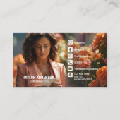 Moderne Foto Social Media Visitenkarte (Vorderseite)