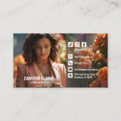 Moderne Foto Social Media Visitenkarte (Vorderseite)