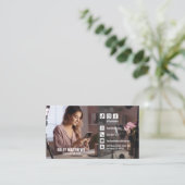 Moderne Foto Social Media Visitenkarte (Stehend Vorderseite)