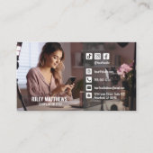 Moderne Foto Social Media Visitenkarte (Vorderseite)