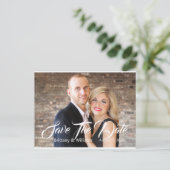 Moderne Foto-Speichern-Sie-Datum Postkarte (Stehend Vorderseite)