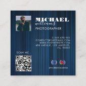 Moderne Foto Square Business Card - 2,5 Zoll x 2,5 Quadratische Visitenkarte (Rückseite)