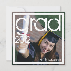 Moderne Foto Square Grad Graduation Party Einladung