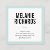 Moderne Foto Square Visitenkarte (Rückseite)