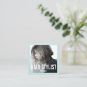 Moderne Foto Square Visitenkarte (Stehend Vorderseite)