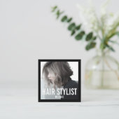 Moderne Foto Square Visitenkarte (Stehend Vorderseite)