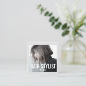 Moderne Foto Square Visitenkarte (Stehend Vorderseite)