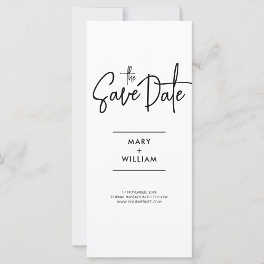 Moderne Foto Stand Hochzeit speichern das Datum ei (Rückseite)