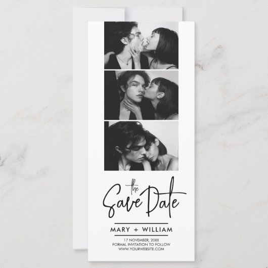 Moderne Foto Stand Hochzeit speichern das Datum ei (Vorderseite)